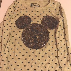 Glittery Long Sleeve Disney Shirt
